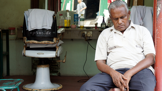 Man taking a nap