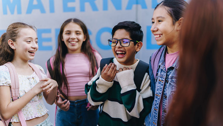 Children laughing