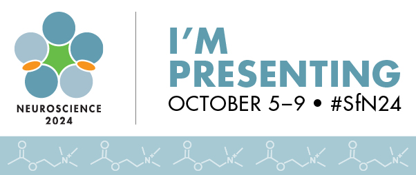 Image that says "I'm Presenting" with the Neuroscience 2024 logo to the left.