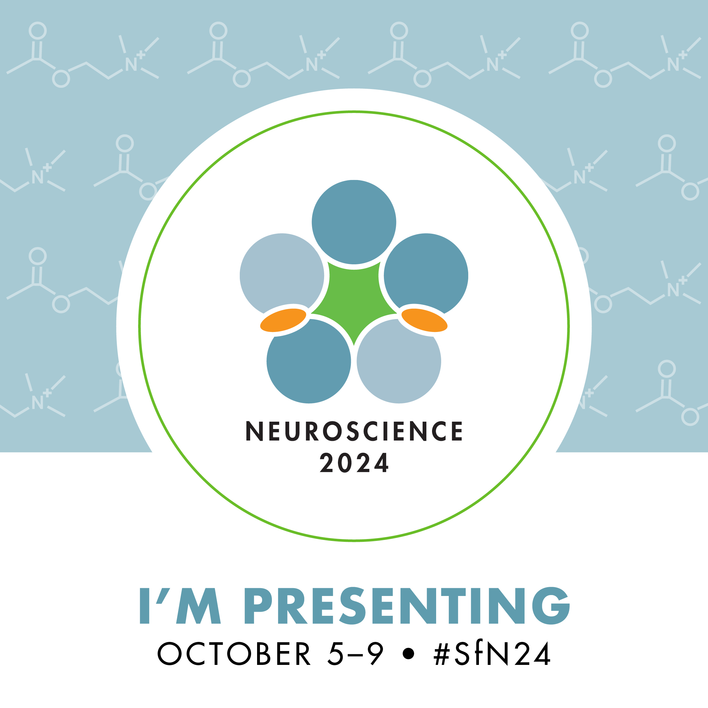 Image that says "I'm Presenting" with the Neuroscience 2024 logo.
